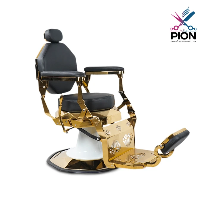 כיסא למספרה יהלום זהב