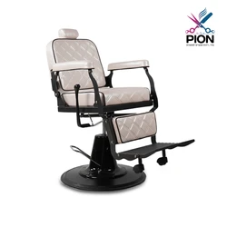 כיסא למספרה לבן פנינה