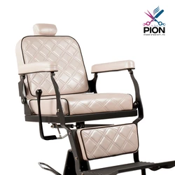 כיסא למספרה לבן פנינה