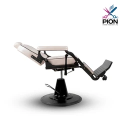 כיסא למספרה לבן פנינה