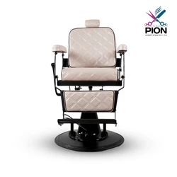 כיסא למספרה לבן פנינה